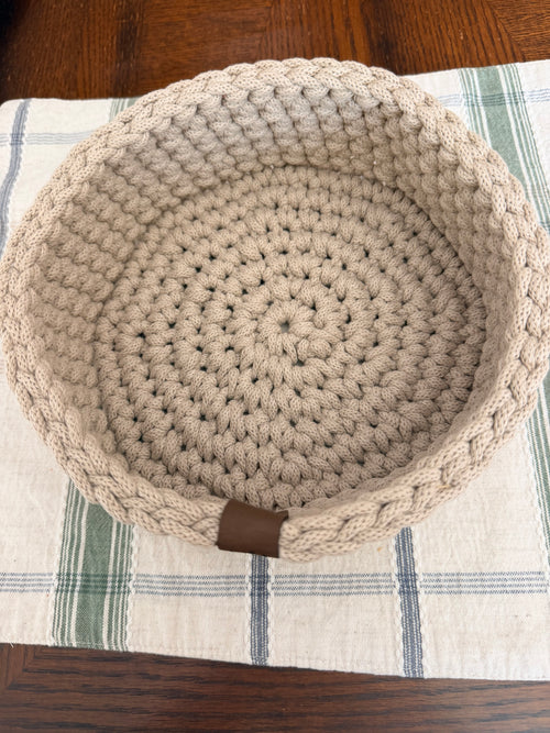 Cotton Rope Crochet Basket