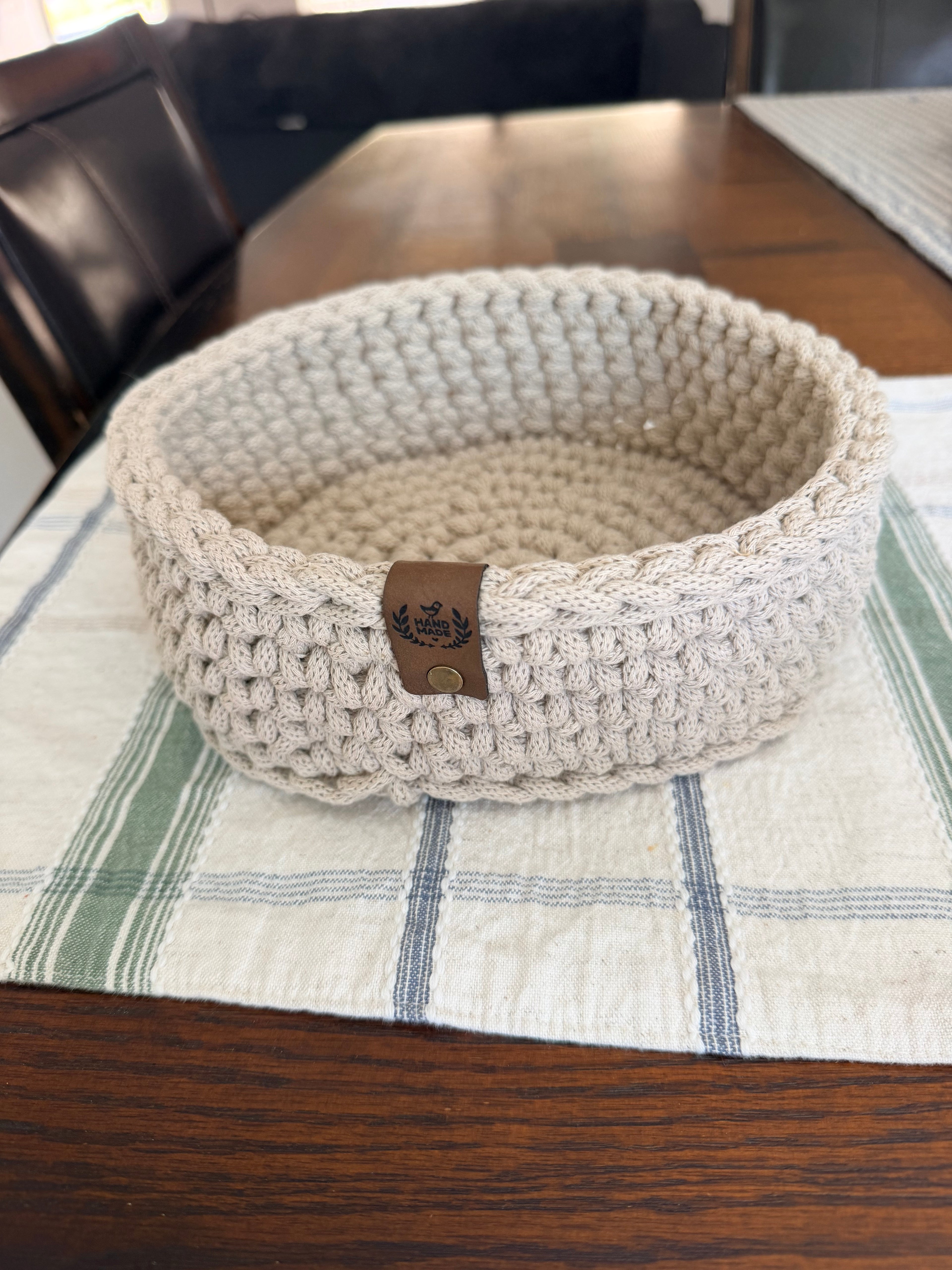 Cotton Rope Crochet Basket